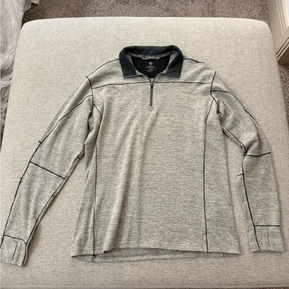 Kuhl Men's Light Gray Zip-Up Sweater